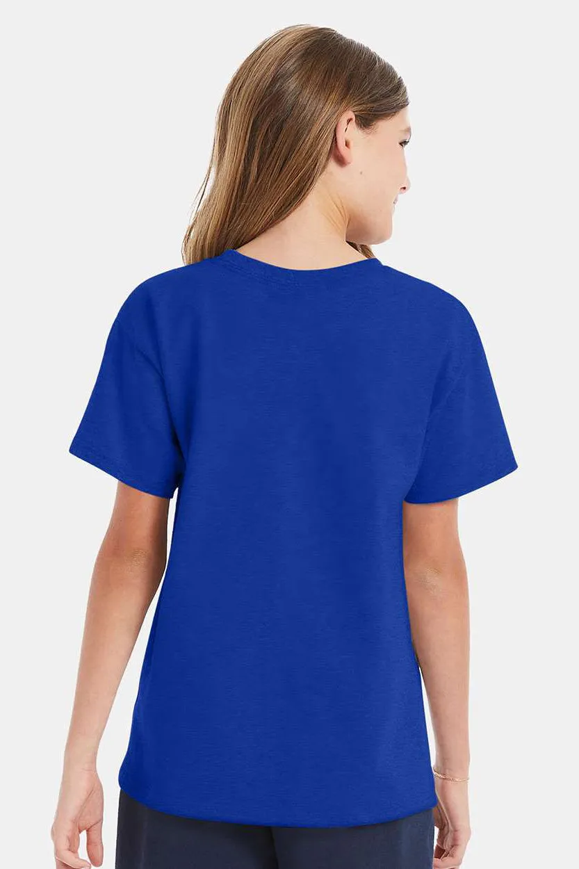 Hanes Youth ComfortSoft Short Sleeve Crewneck T-Shirt - Deep Royal Blue