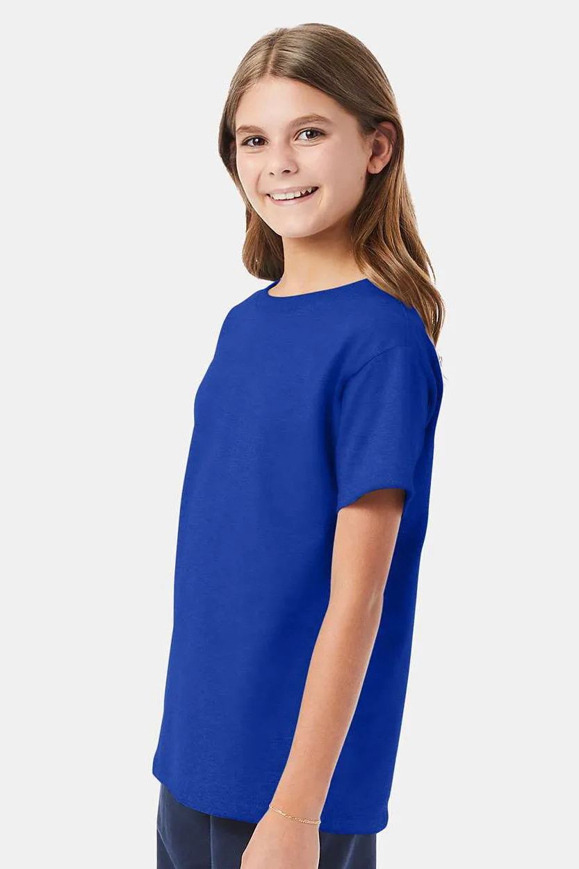 Hanes Youth ComfortSoft Short Sleeve Crewneck T-Shirt - Deep Royal Blue
