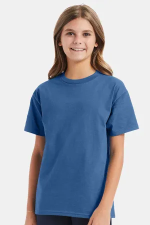 Hanes Youth ComfortSoft Short Sleeve Crewneck T-Shirt - Denim Blue