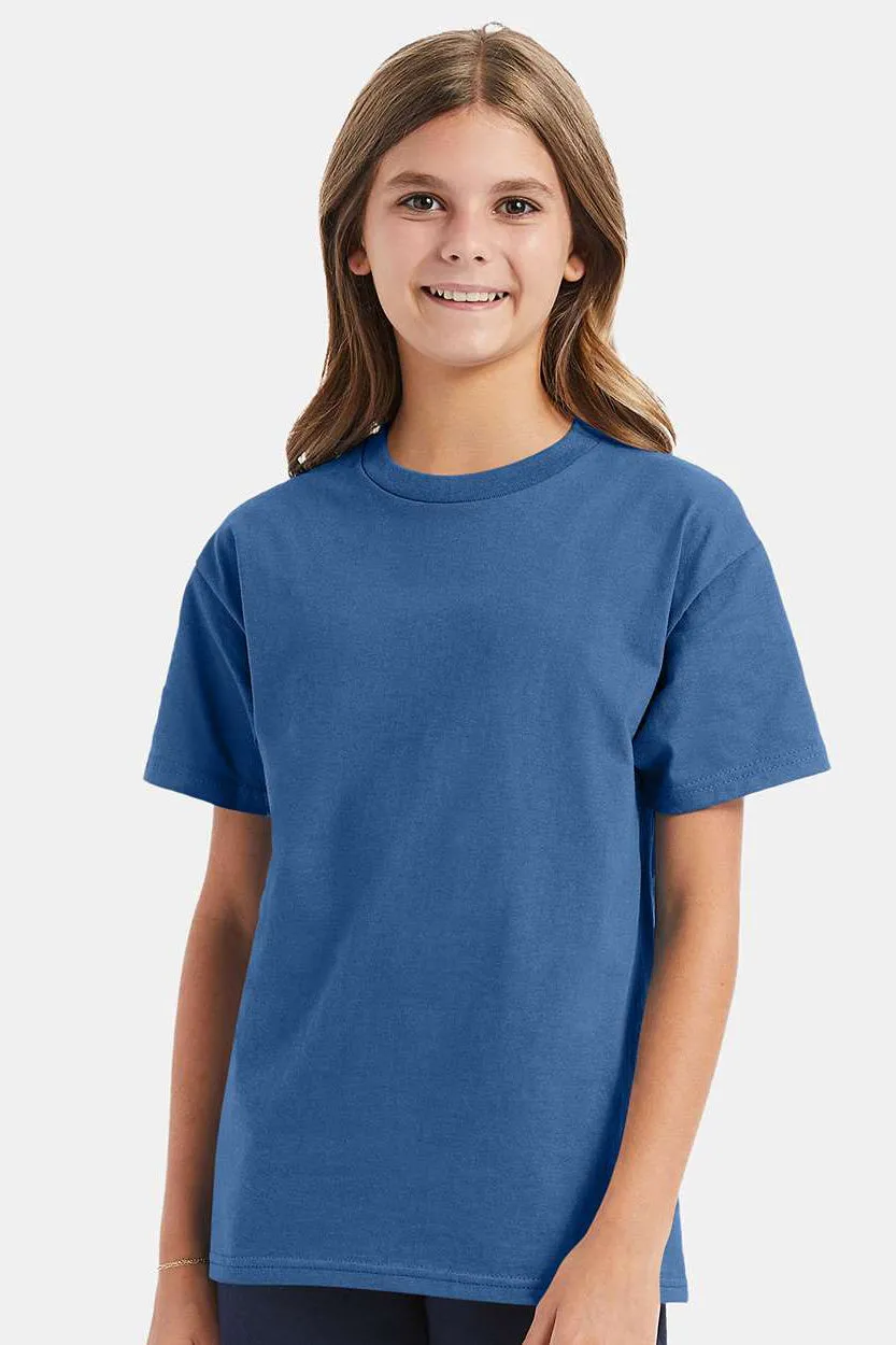 Hanes Youth ComfortSoft Short Sleeve Crewneck T-Shirt - Denim Blue