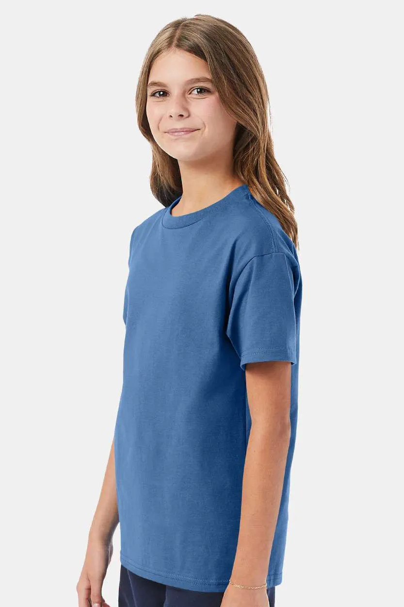 Hanes Youth ComfortSoft Short Sleeve Crewneck T-Shirt - Denim Blue