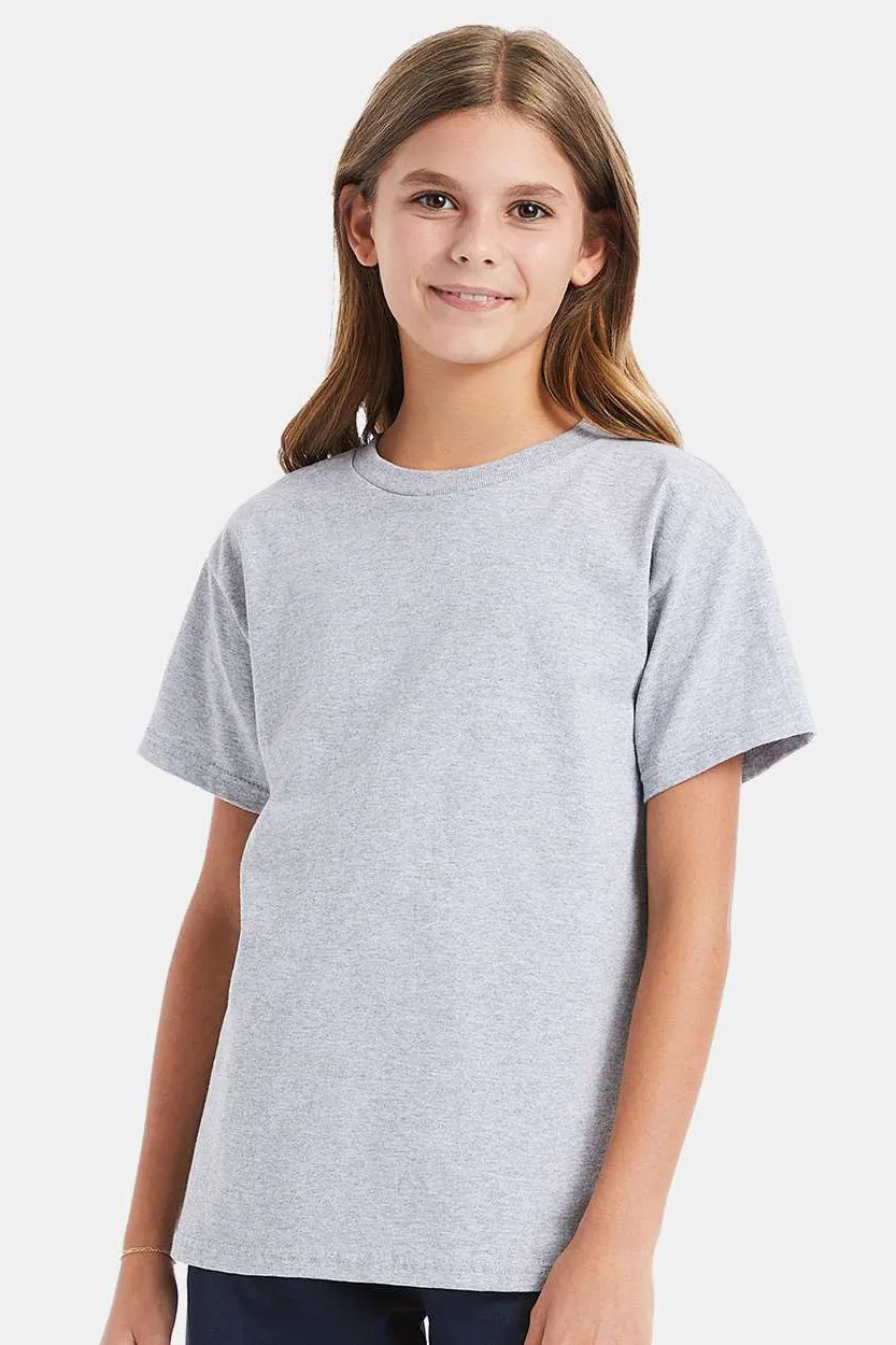 Hanes Youth ComfortSoft Short Sleeve Crewneck T-Shirt - Light Steel Grey