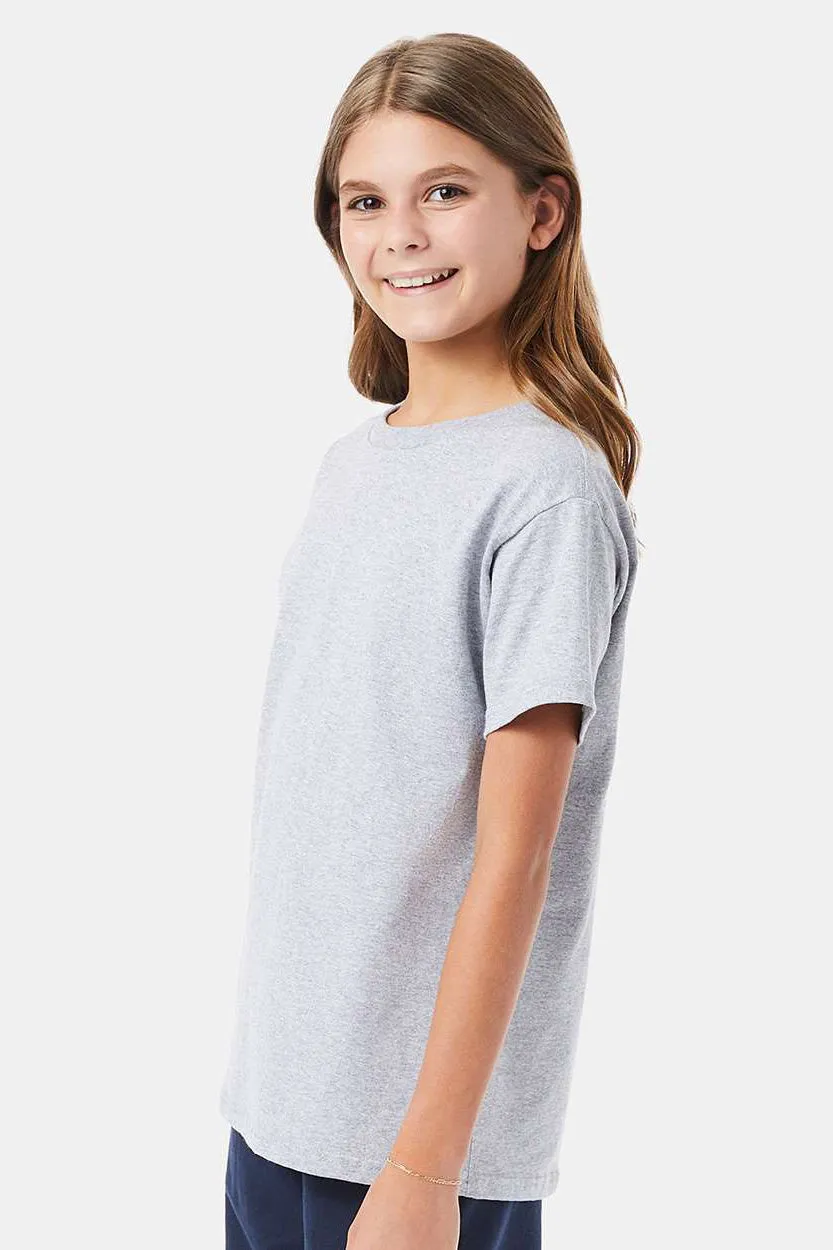 Hanes Youth ComfortSoft Short Sleeve Crewneck T-Shirt - Light Steel Grey