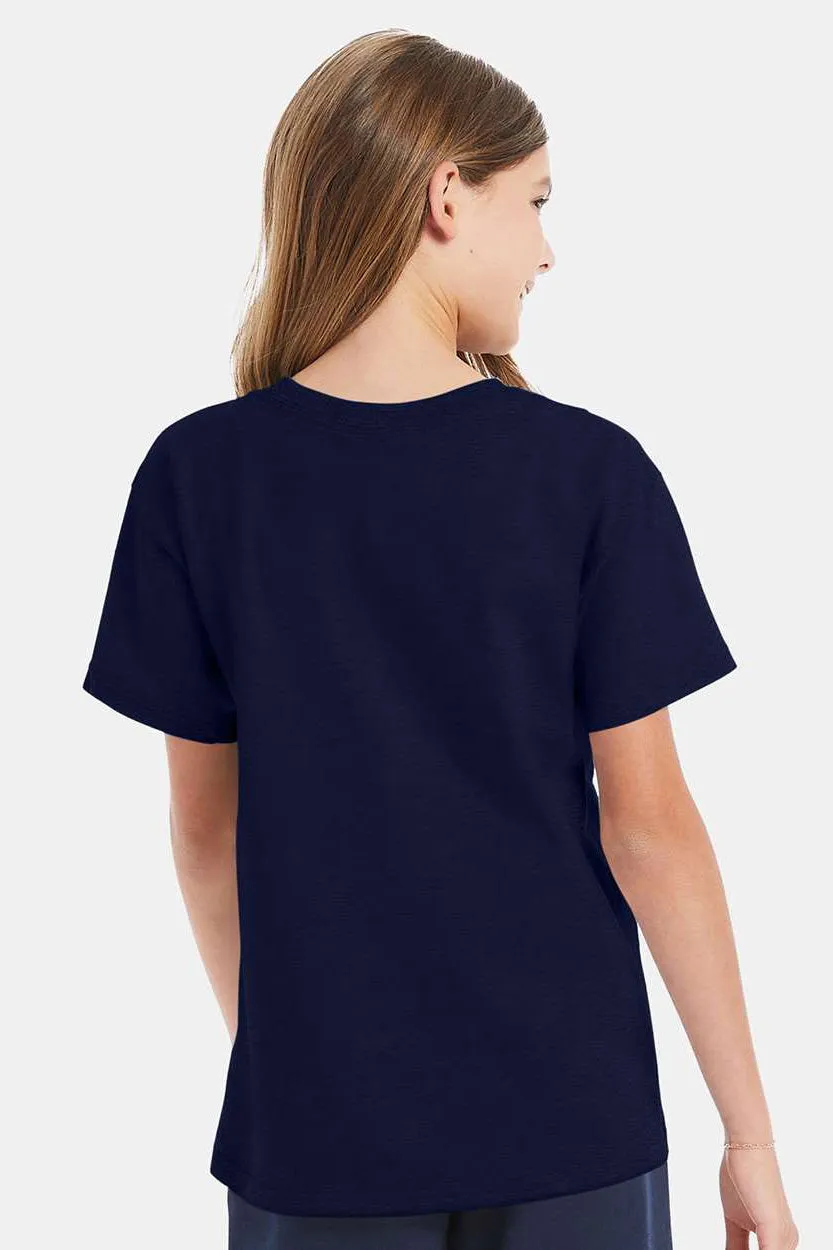 Hanes Youth ComfortSoft Short Sleeve Crewneck T-Shirt - Navy Blue