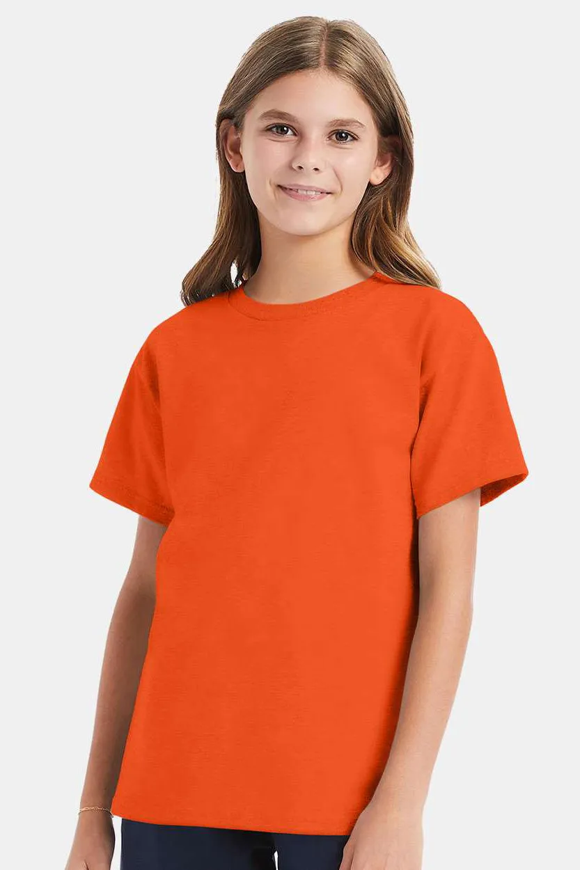 Hanes Youth ComfortSoft Short Sleeve Crewneck T-Shirt - Orange