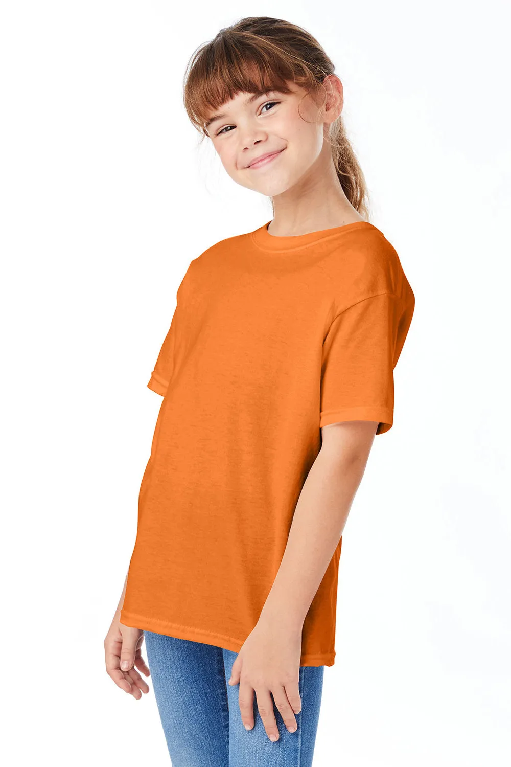 Hanes Youth ComfortSoft Short Sleeve Crewneck T-Shirt - Tennessee Orange