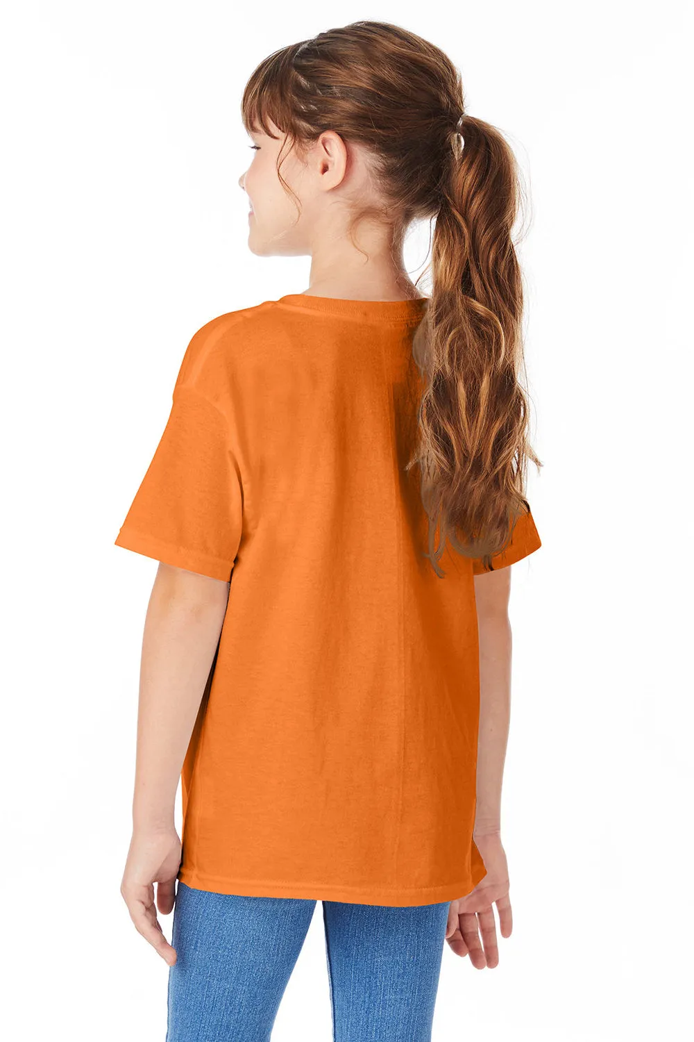 Hanes Youth ComfortSoft Short Sleeve Crewneck T-Shirt - Tennessee Orange
