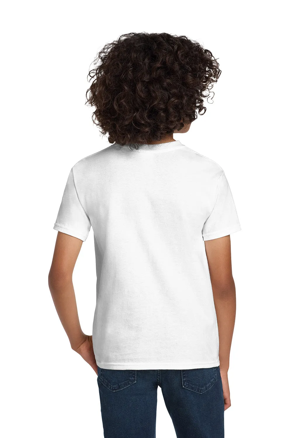 Hanes Youth ComfortSoft Short Sleeve Crewneck T-Shirt - White