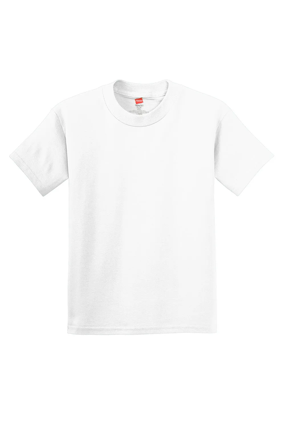 Hanes Youth ComfortSoft Short Sleeve Crewneck T-Shirt - White
