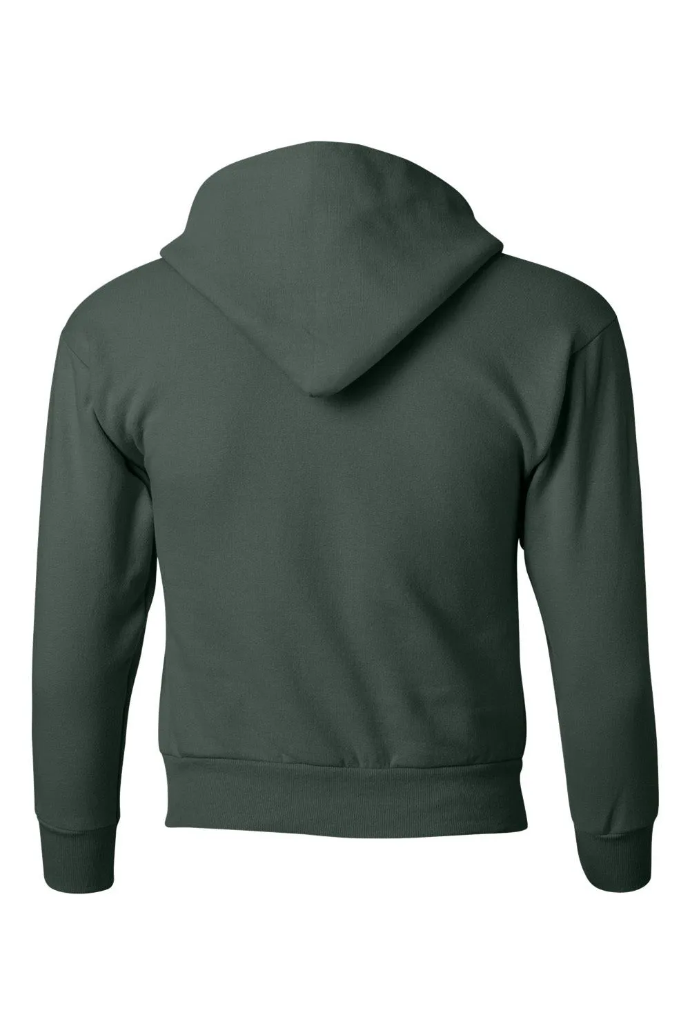 Hanes Youth EcoSmart Print Pro XP Pill Resistant Hooded Sweatshirt Hoodie w/ Pouch Pocket - Deep Forest Green