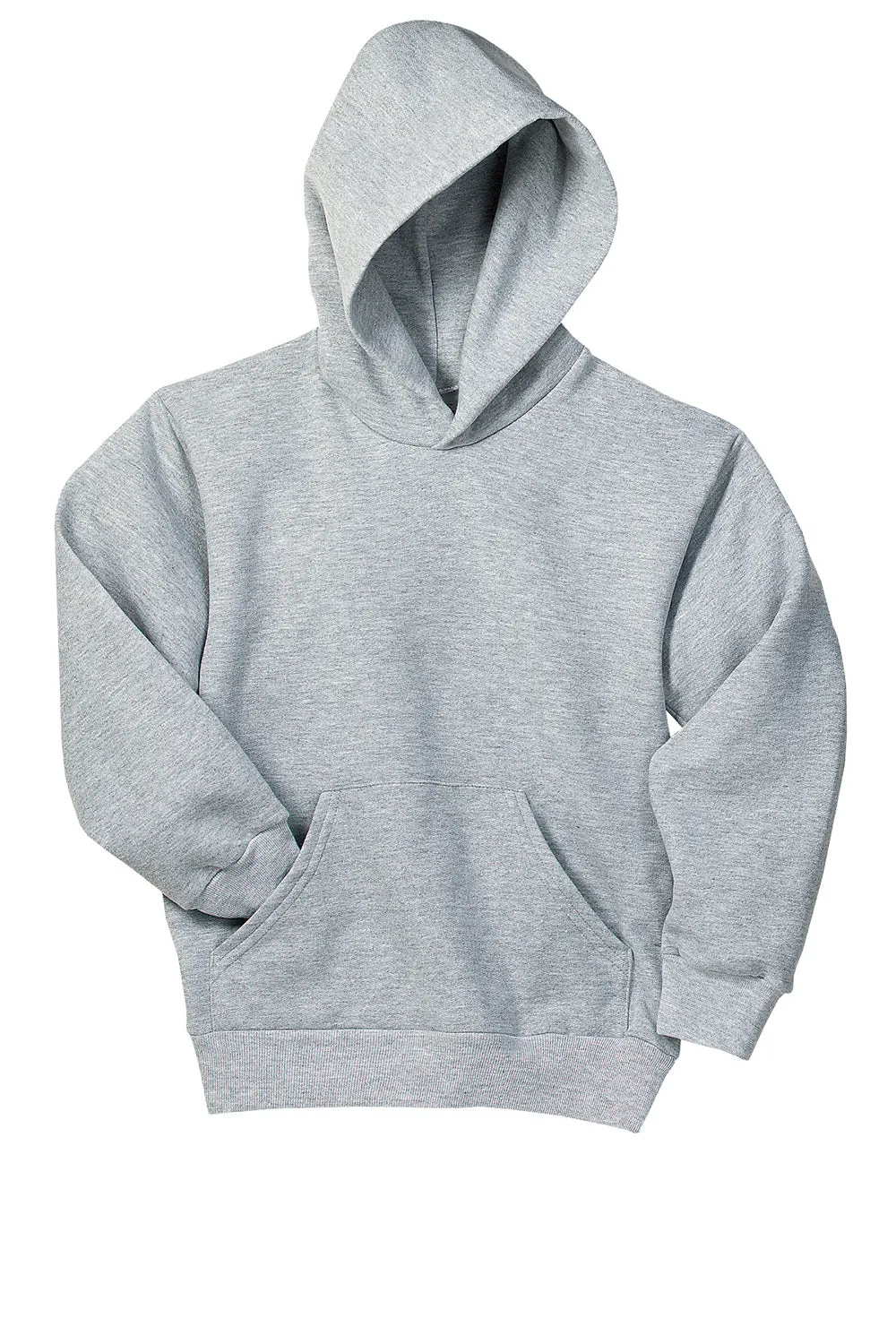 Hanes Youth EcoSmart Print Pro XP Pill Resistant Hooded Sweatshirt Hoodie w/ Pouch Pocket - Light Steel Grey