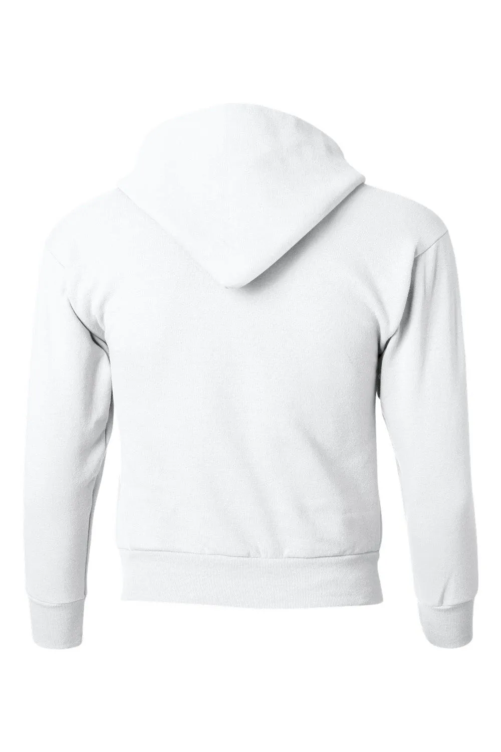 Hanes Youth EcoSmart Print Pro XP Pill Resistant Hooded Sweatshirt Hoodie w/ Pouch Pocket - White