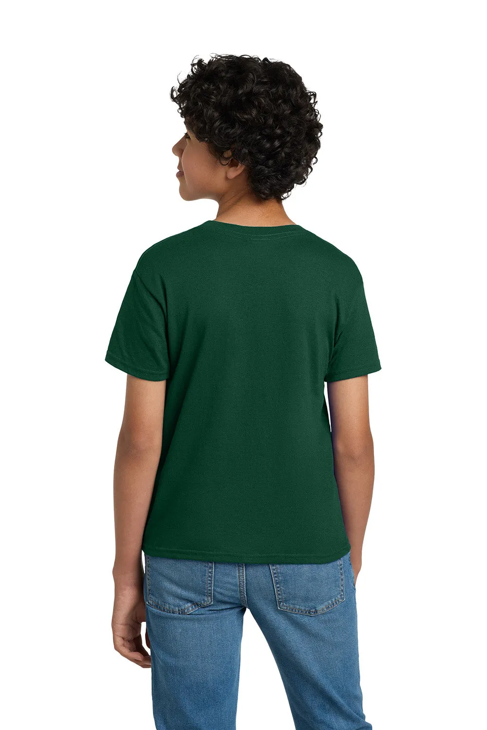 Hanes Youth EcoSmart Short Sleeve Crewneck T-Shirt - Deep Forest Green