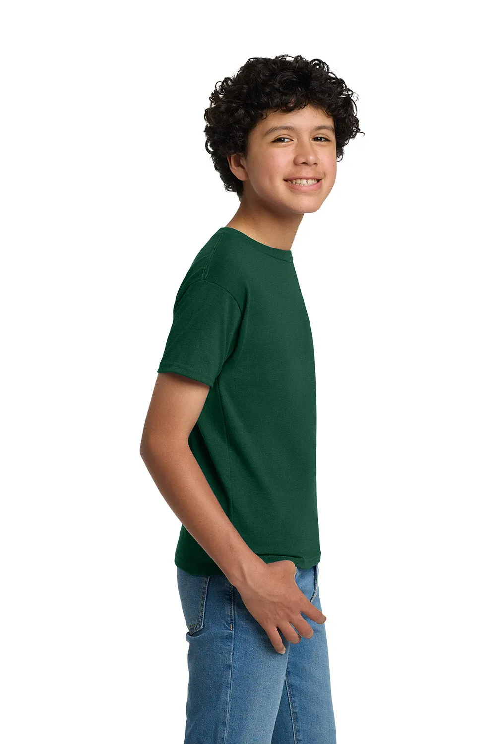 Hanes Youth EcoSmart Short Sleeve Crewneck T-Shirt - Deep Forest Green