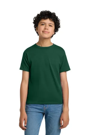 Hanes Youth EcoSmart Short Sleeve Crewneck T-Shirt - Deep Forest Green