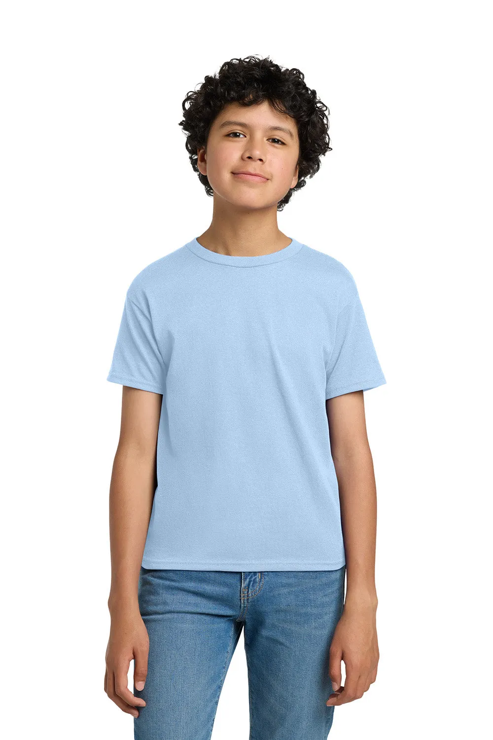 Hanes Youth EcoSmart Short Sleeve Crewneck T-Shirt - Light Blue