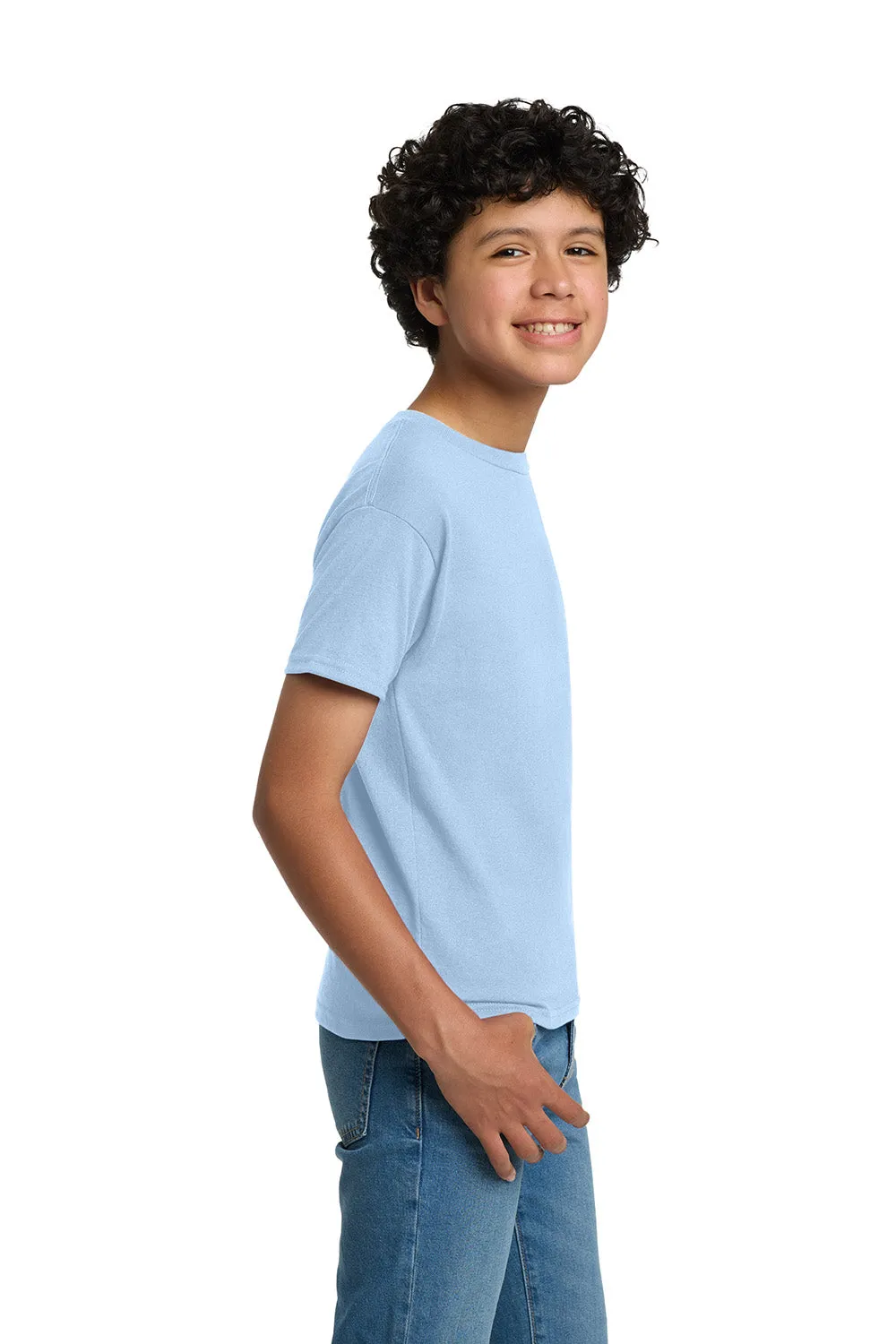 Hanes Youth EcoSmart Short Sleeve Crewneck T-Shirt - Light Blue