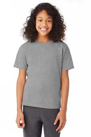 Hanes Youth EcoSmart Short Sleeve Crewneck T-Shirt - Oxford Grey