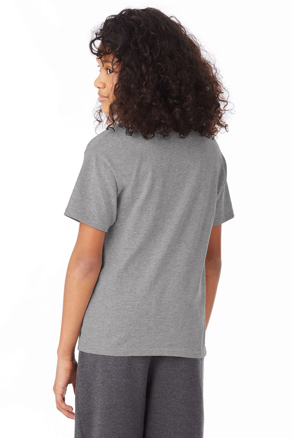 Hanes Youth EcoSmart Short Sleeve Crewneck T-Shirt - Oxford Grey