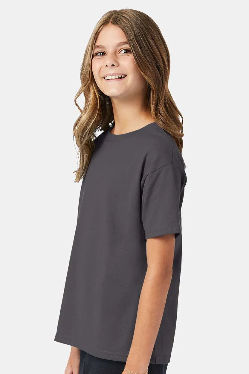 Hanes Youth EcoSmart Short Sleeve Crewneck T-Shirt - Smoke Grey