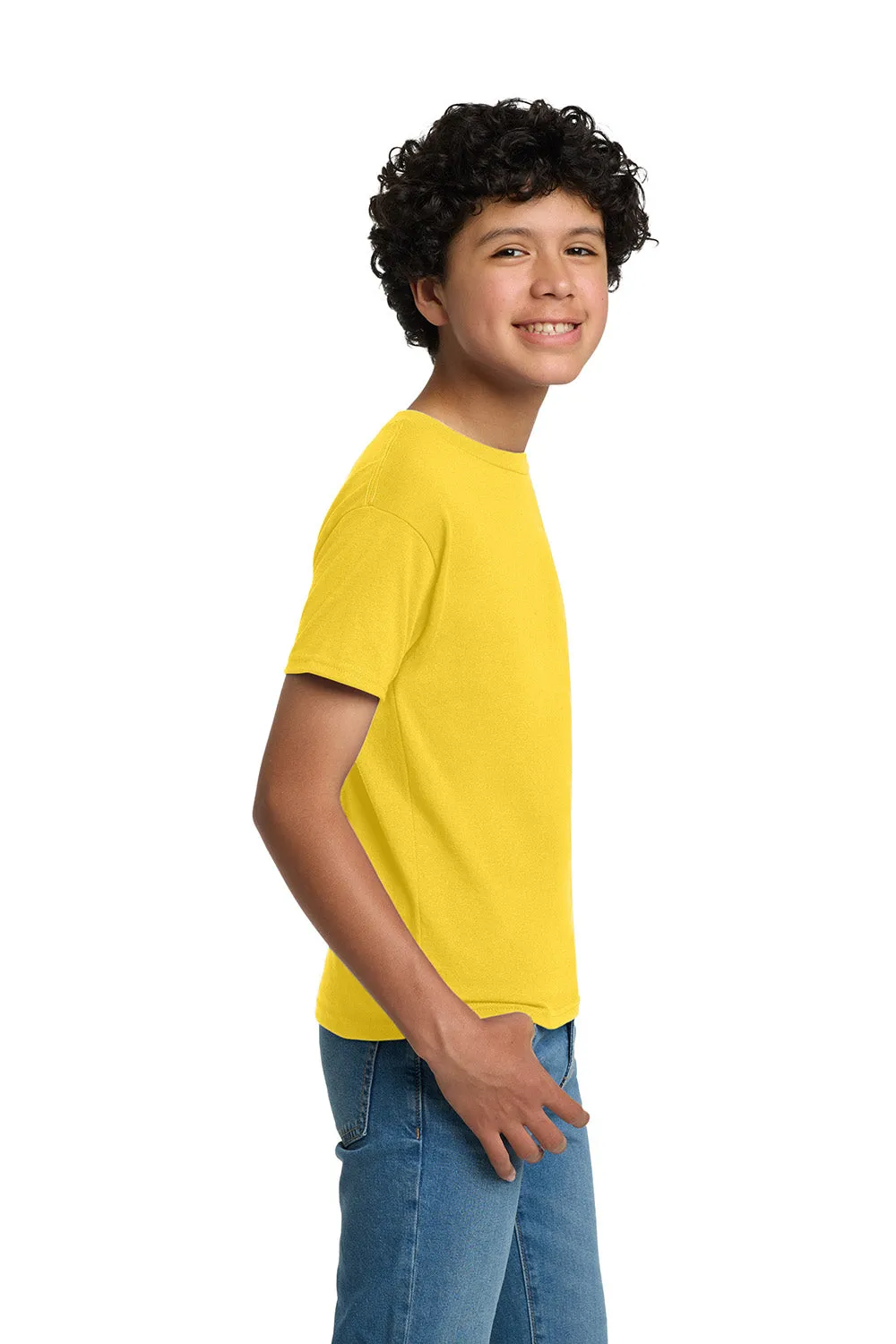 Hanes Youth EcoSmart Short Sleeve Crewneck T-Shirt - Yellow