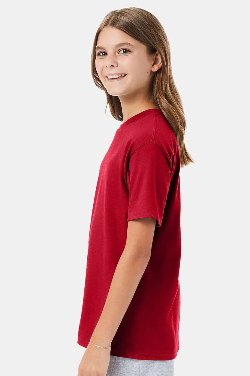 Hanes Youth Nano-T Short Sleeve Crewneck T-Shirt - Deep Red