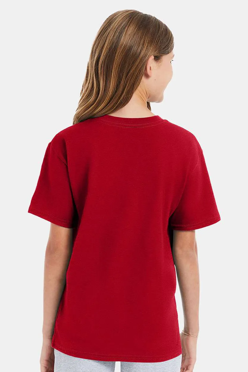 Hanes Youth Nano-T Short Sleeve Crewneck T-Shirt - Deep Red