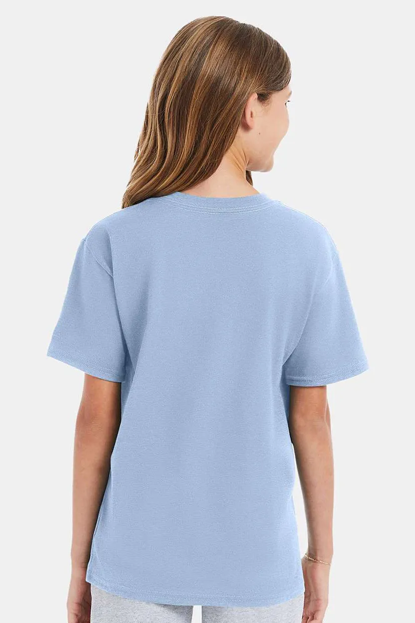 Hanes Youth Nano-T Short Sleeve Crewneck T-Shirt - Light Blue