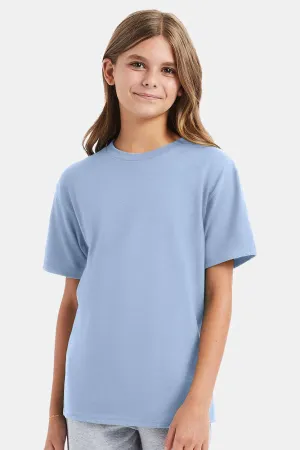 Hanes Youth Nano-T Short Sleeve Crewneck T-Shirt - Light Blue