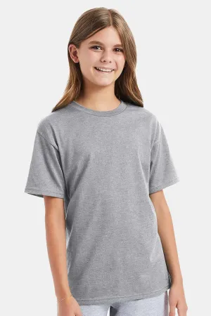 Hanes Youth Nano-T Short Sleeve Crewneck T-Shirt - Light Steel Grey