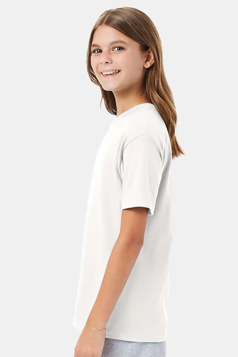 Hanes Youth Nano-T Short Sleeve Crewneck T-Shirt - White
