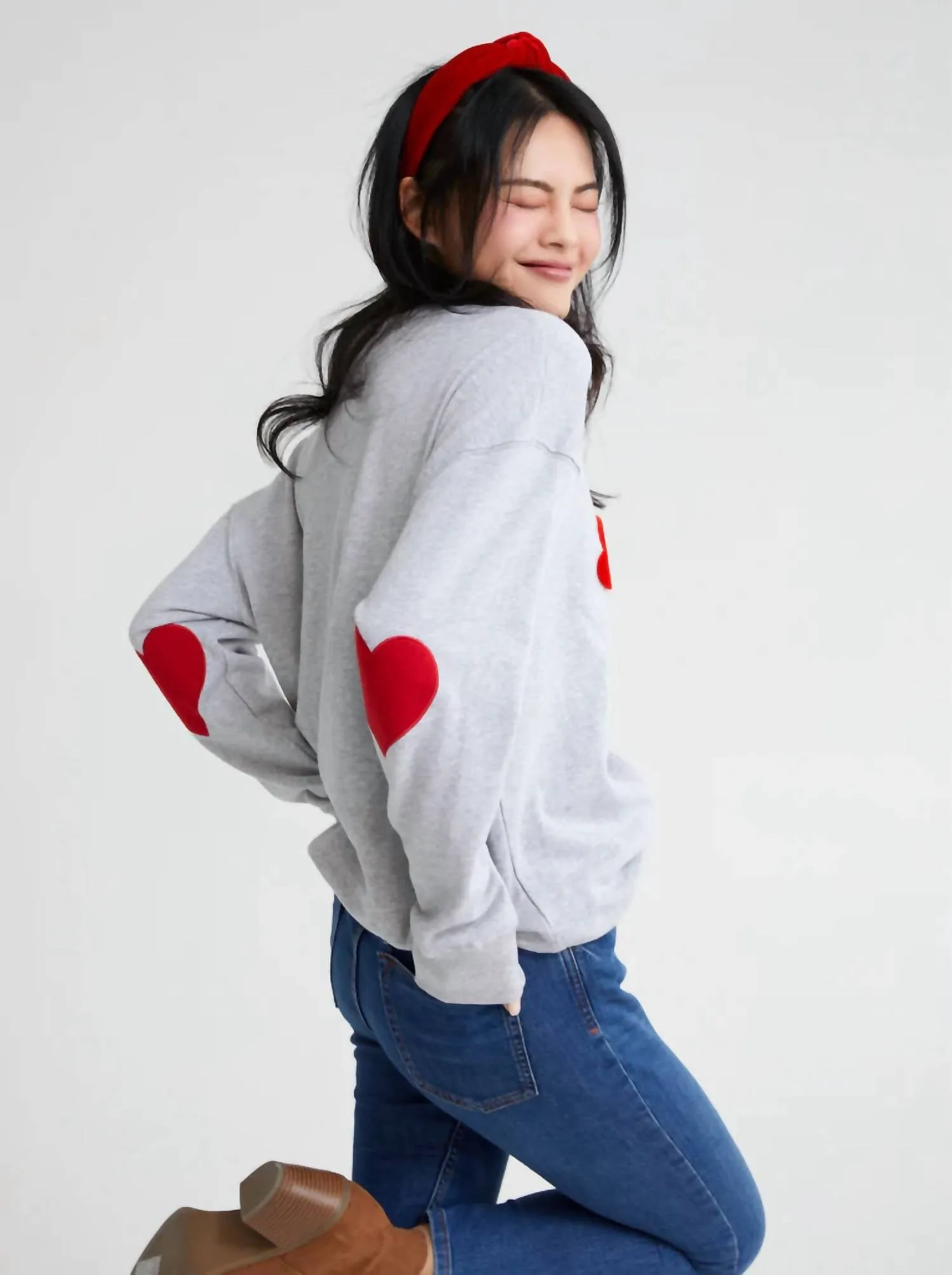 Heart Breaker Sweatshirt In Grey