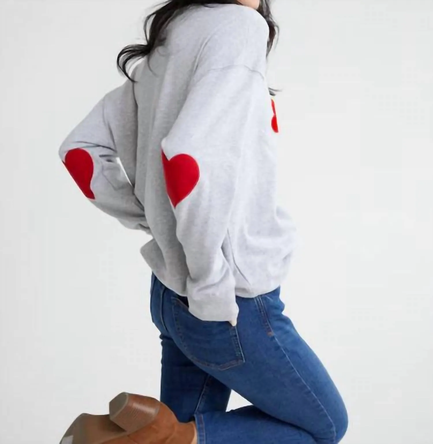 Heart Breaker Sweatshirt In Grey
