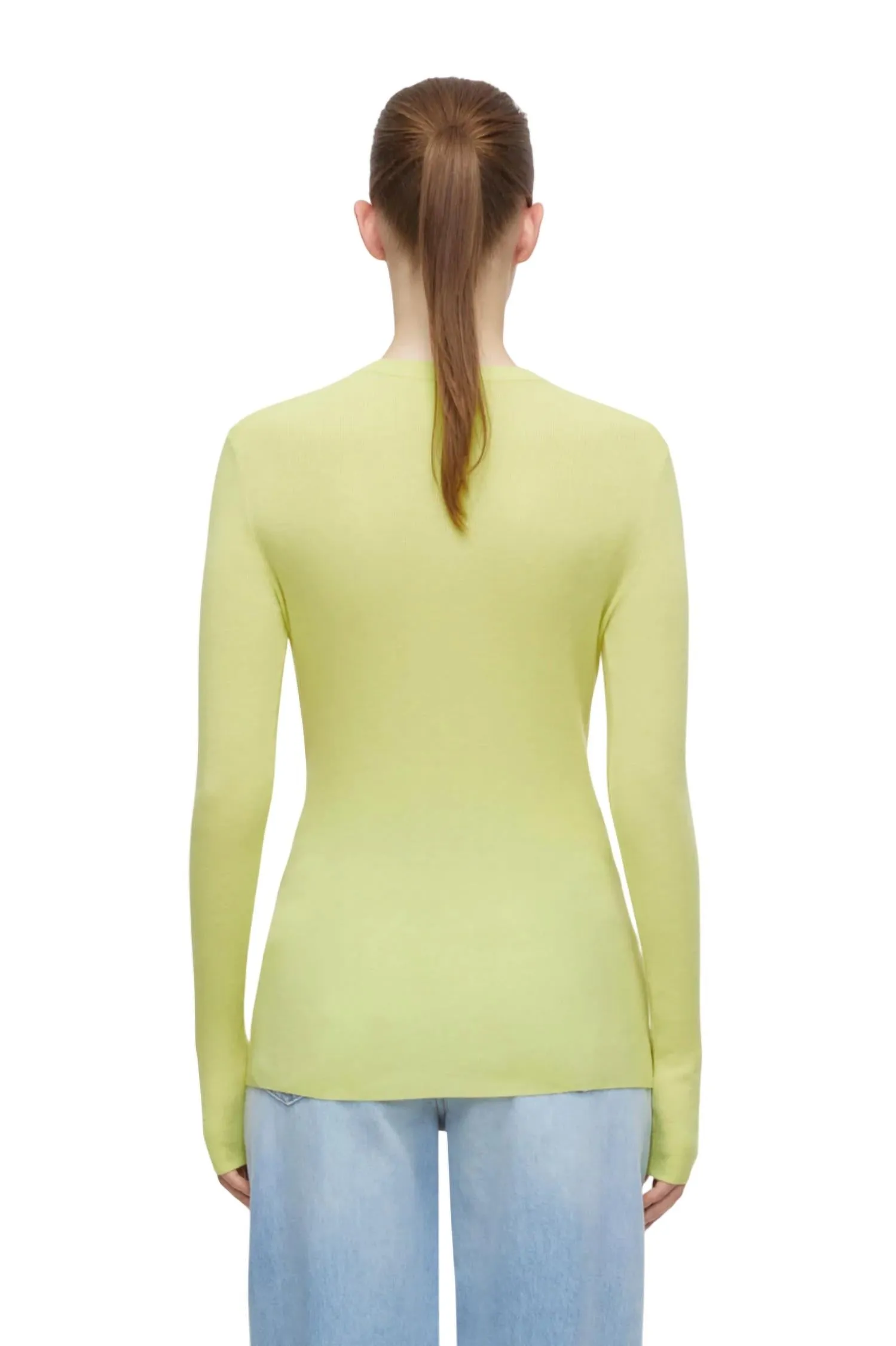 Henley Long Sleeve Tee In Primary Yellow