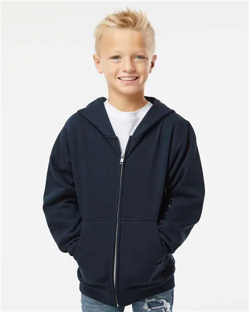 Independent Trading Co. SS4001YZ Youth Midweight Full-Zip Hooded Sweatshirt