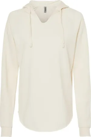 Independent Trading Co. Womens Lightweight California Wave Wash Hooded Sweatshirt