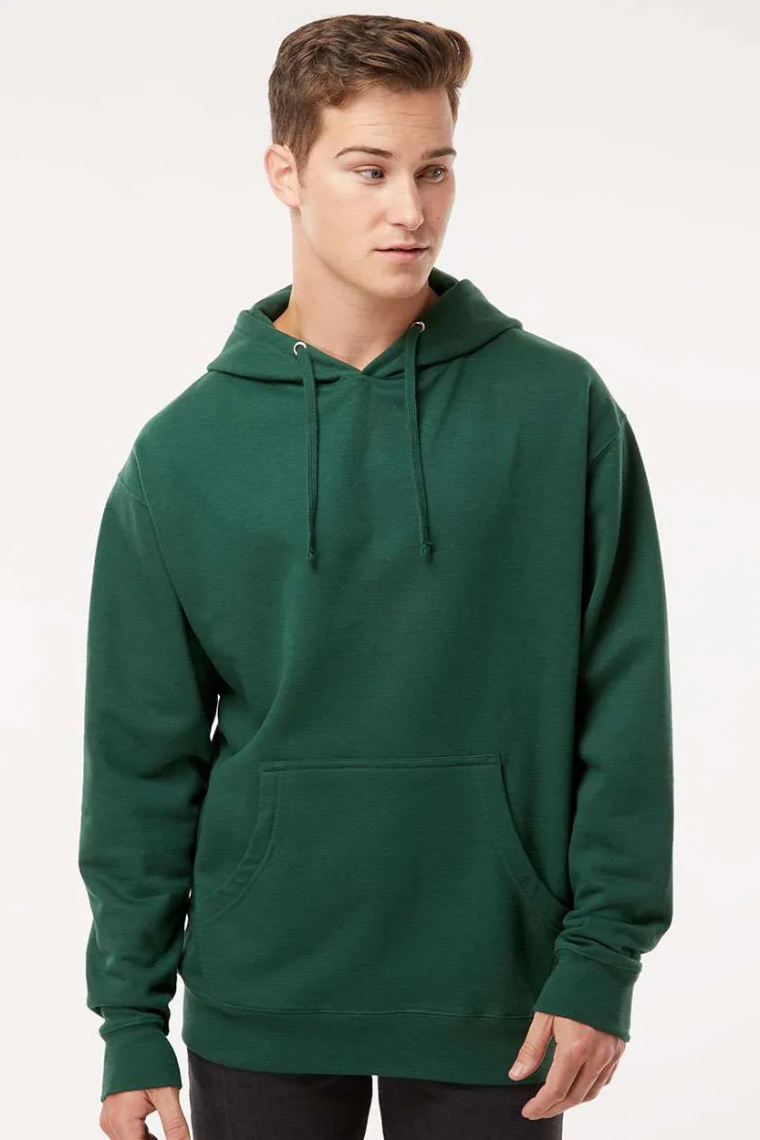 Independent Trading Company Mens Hooded Sweatshirt Hoodie w/ Pouch Pocket - Forest Green
