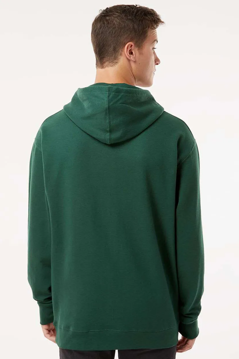 Independent Trading Company Mens Hooded Sweatshirt Hoodie w/ Pouch Pocket - Forest Green