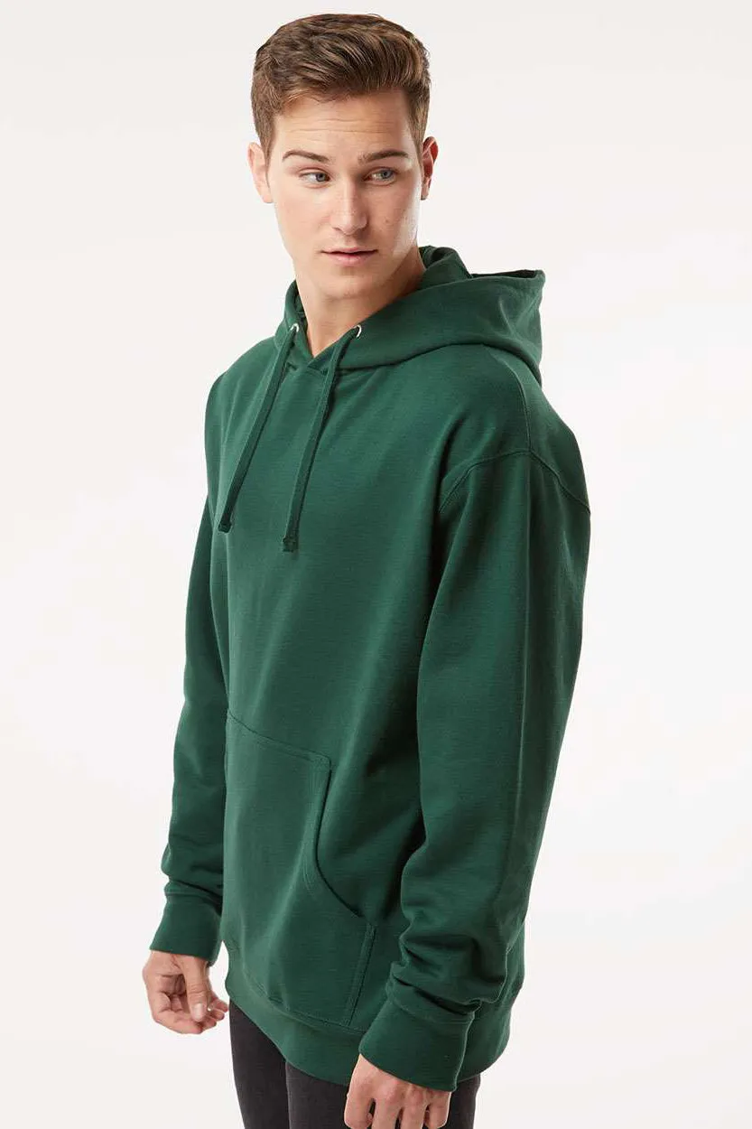 Independent Trading Company Mens Hooded Sweatshirt Hoodie w/ Pouch Pocket - Forest Green