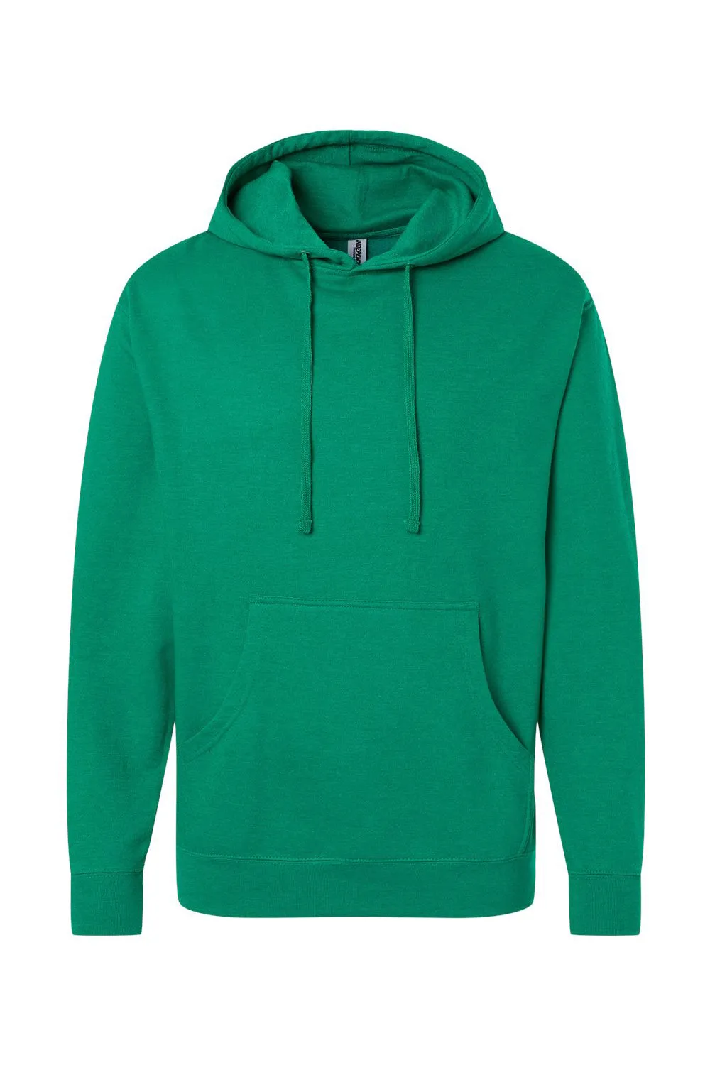 Independent Trading Company Mens Hooded Sweatshirt Hoodie w/ Pouch Pocket - Heather Kelly Green