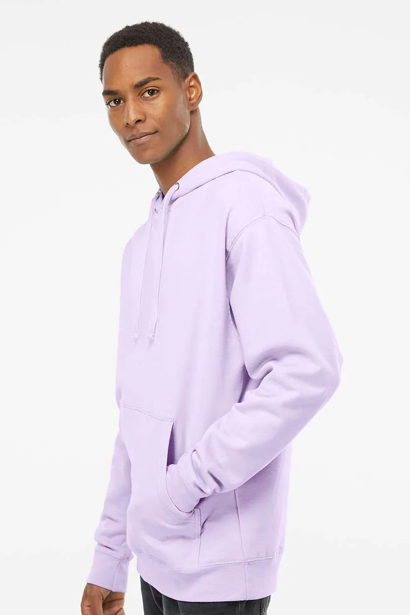 Independent Trading Company Mens Hooded Sweatshirt Hoodie w/ Pouch Pocket - Lavender Purple
