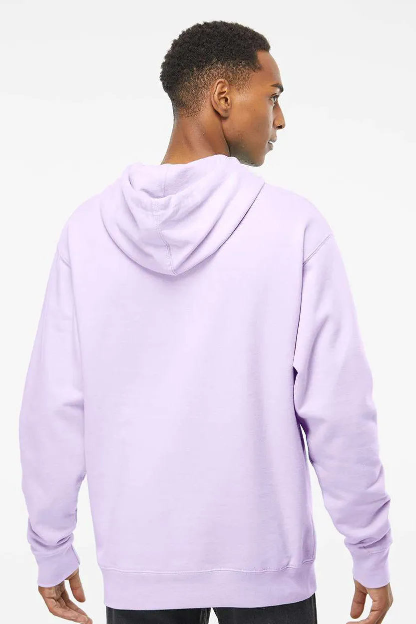 Independent Trading Company Mens Hooded Sweatshirt Hoodie w/ Pouch Pocket - Lavender Purple