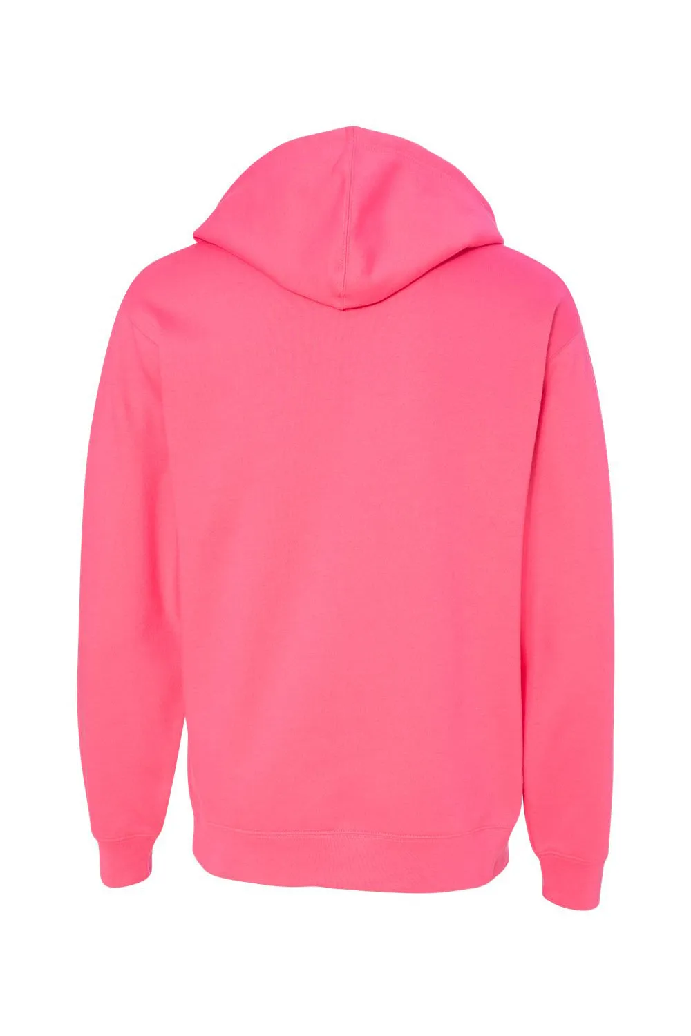 Independent Trading Company Mens Hooded Sweatshirt Hoodie w/ Pouch Pocket - Neon Pink