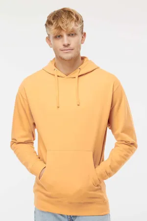 Independent Trading Company Mens Hooded Sweatshirt Hoodie w/ Pouch Pocket - Peach