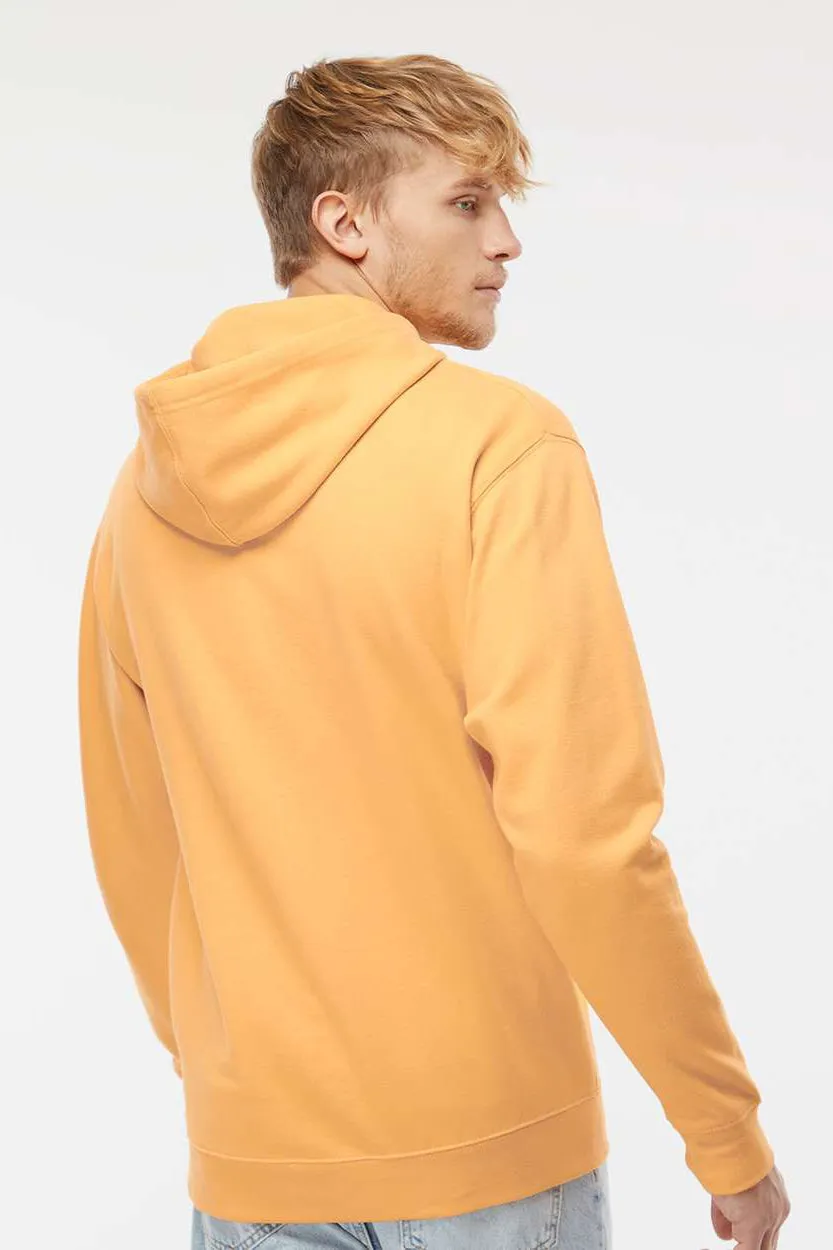 Independent Trading Company Mens Hooded Sweatshirt Hoodie w/ Pouch Pocket - Peach