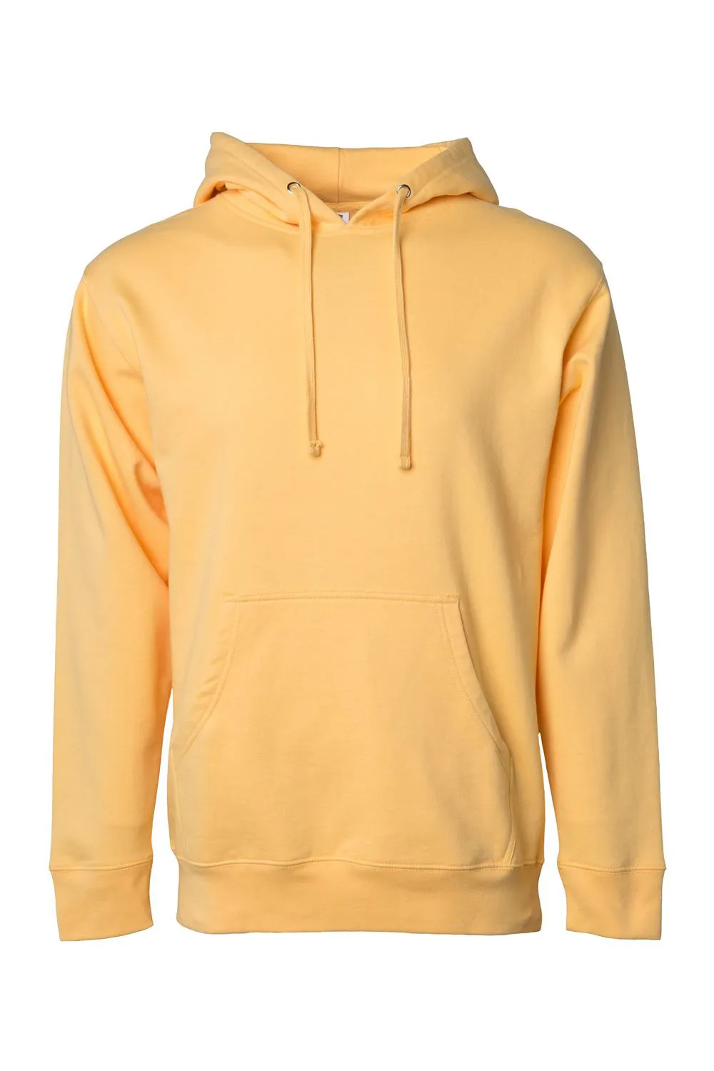 Independent Trading Company Mens Hooded Sweatshirt Hoodie w/ Pouch Pocket - Peach