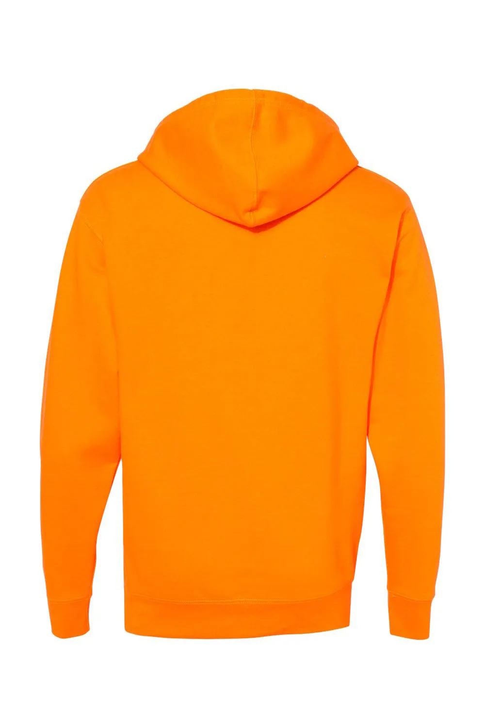 Independent Trading Company Mens Hooded Sweatshirt Hoodie w/ Pouch Pocket - Safety Orange