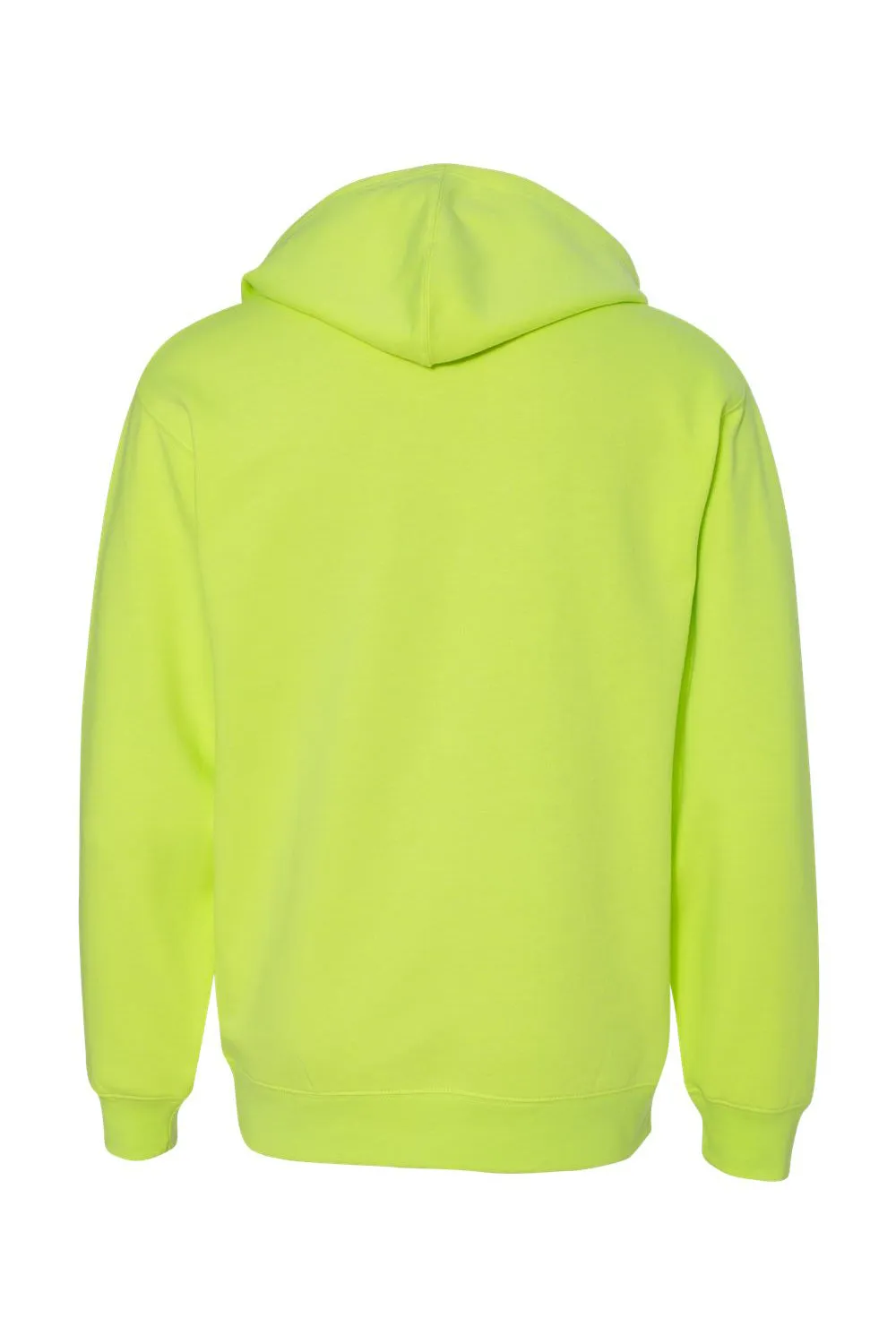 Independent Trading Company Mens Hooded Sweatshirt Hoodie w/ Pouch Pocket - Safety Yellow