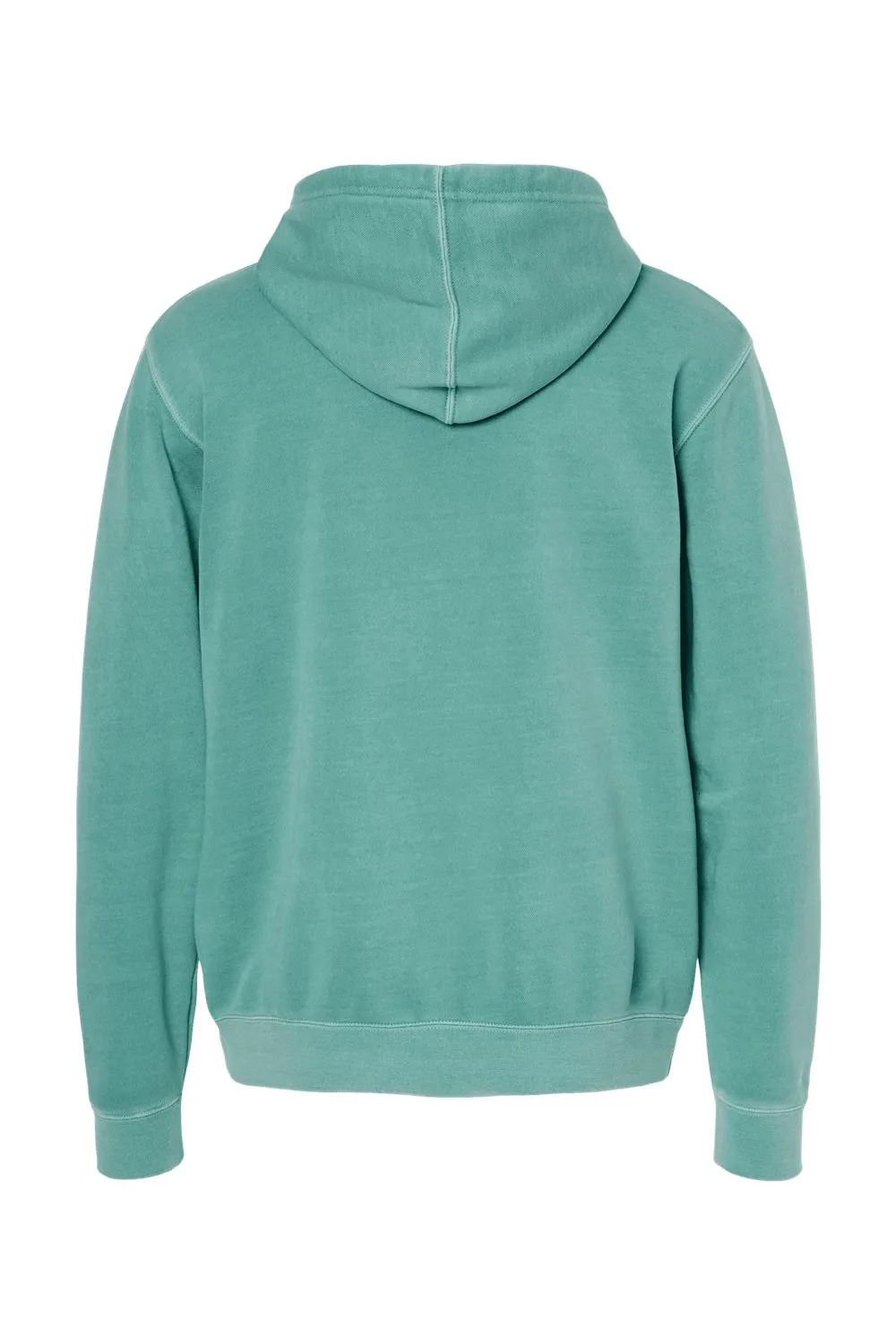 Independent Trading Company Mens Pigment Dyed Hooded Sweatshirt Hoodie w/ Pouch Pocket - Mint Green