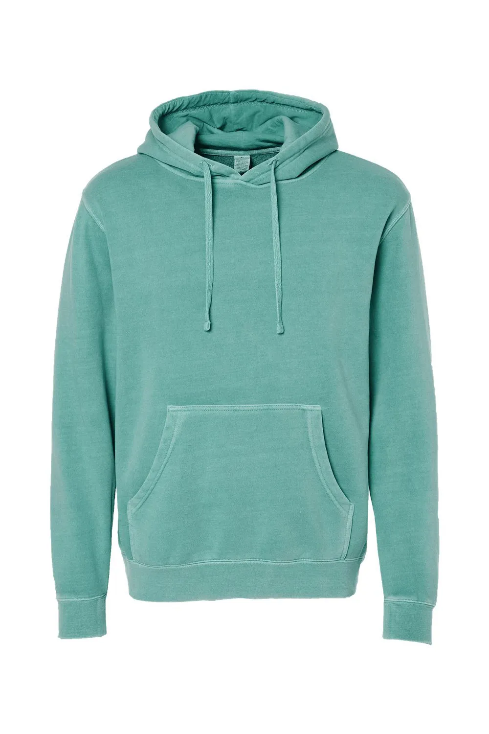 Independent Trading Company Mens Pigment Dyed Hooded Sweatshirt Hoodie w/ Pouch Pocket - Mint Green
